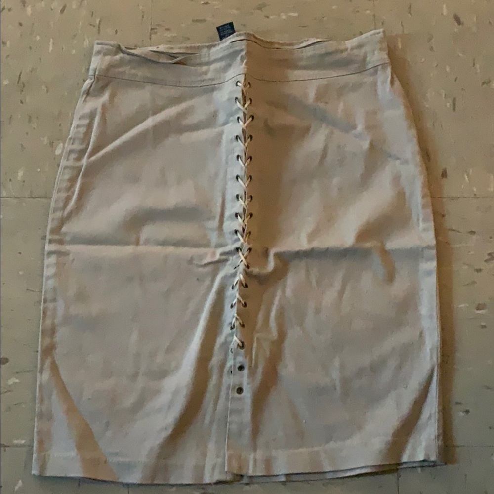 Tan pencil skirt